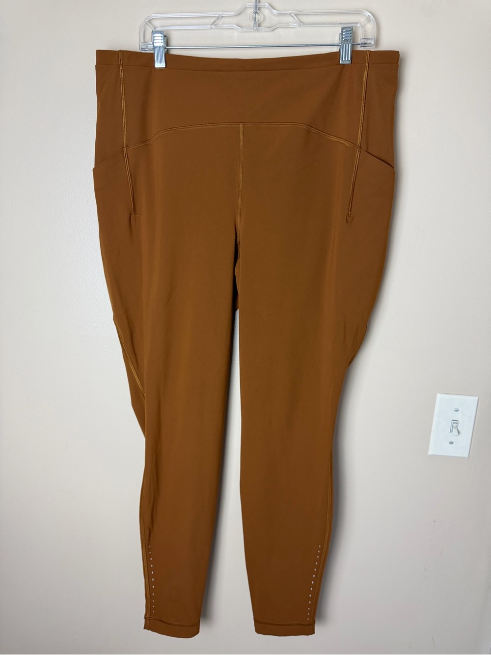Lululemon Fast and Free High-Rise Tight 28" Nulux Leggings Size 16 Copper Brown - Picture 2 of 11